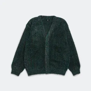 5G Boucle Stripe Cardigan - Green