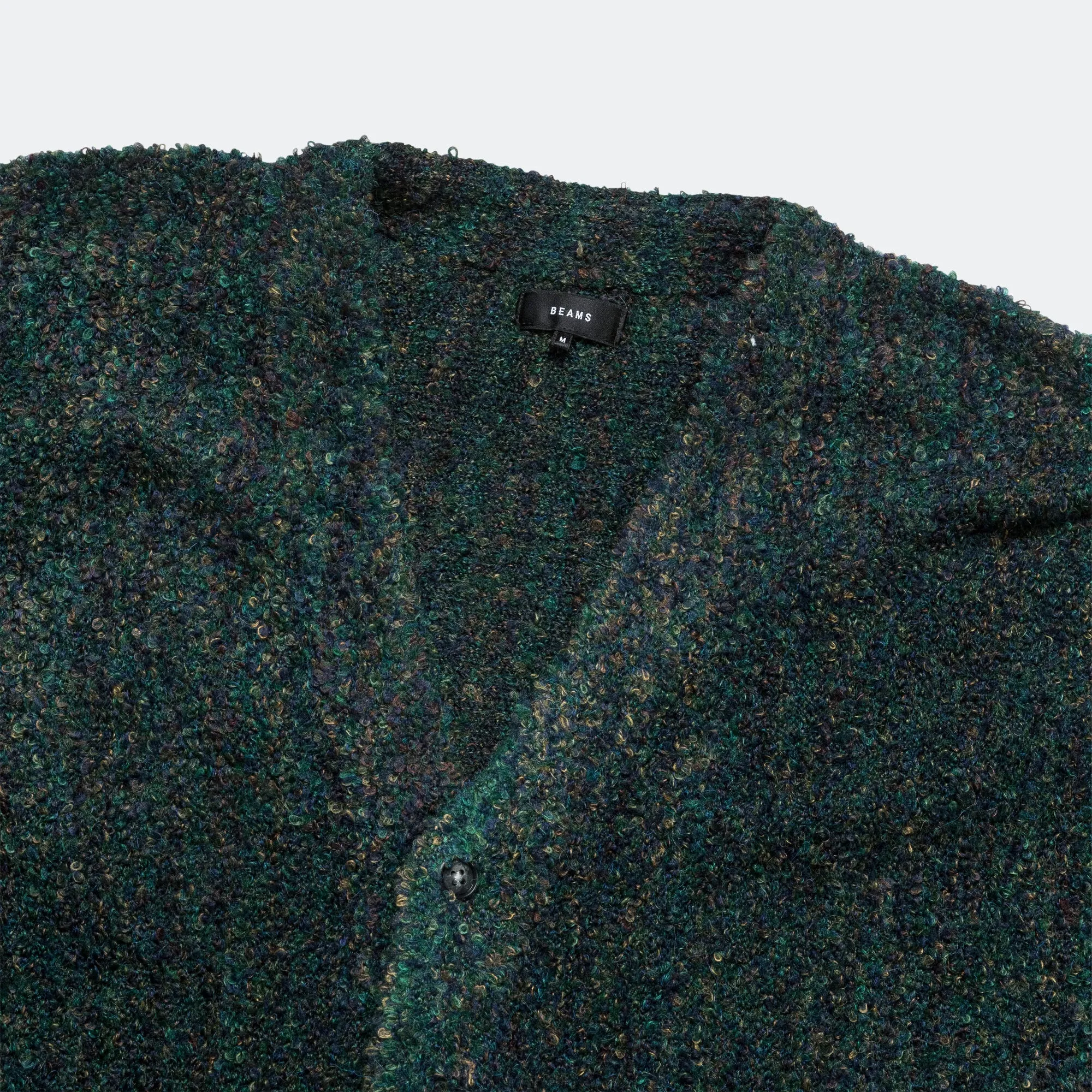 5G Boucle Stripe Cardigan - Green