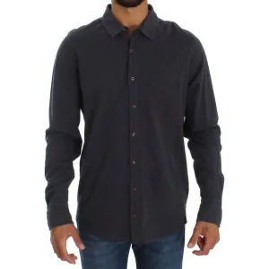 Alpha Massimo Rebecchi Sleek Gray Casual Cotton Shirt