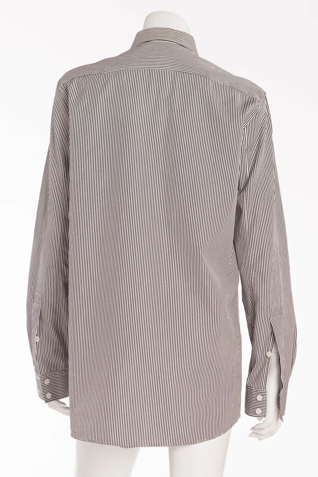 Balmain - Gray Stripe Blouse with eagle - FR 40