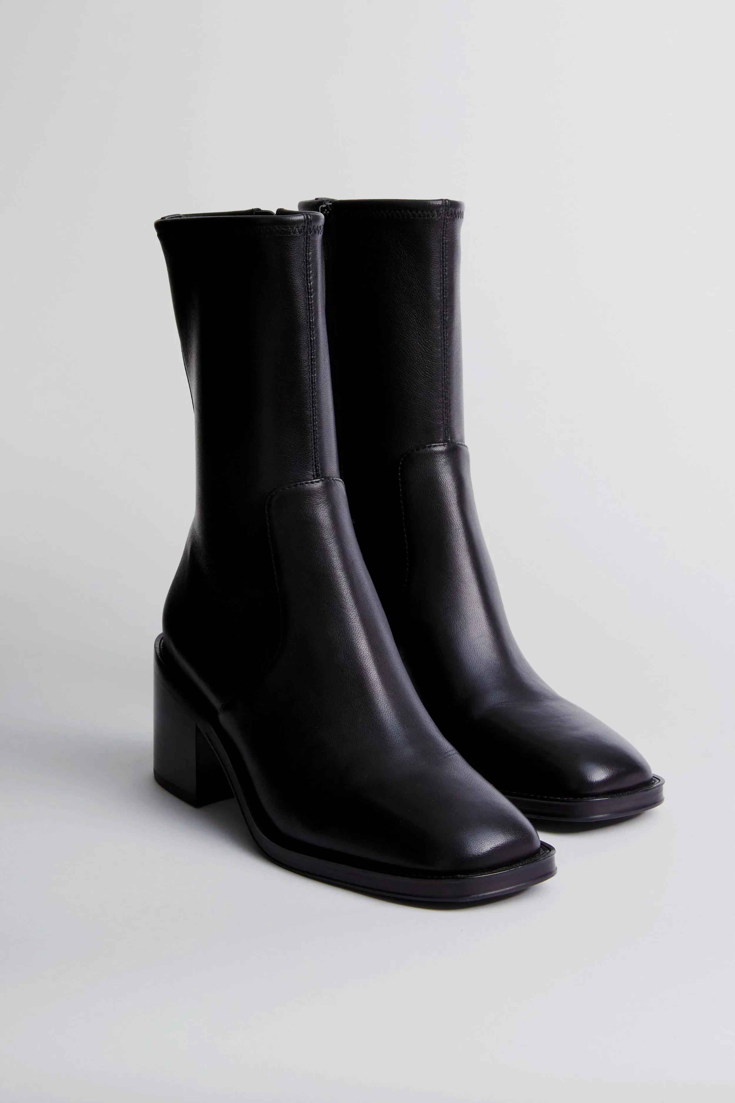 Black Stretch Nappa Nolan Boots