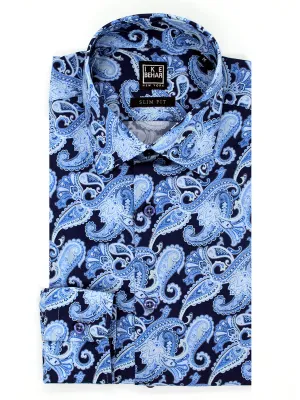 Blue Paisley Sport Shirt