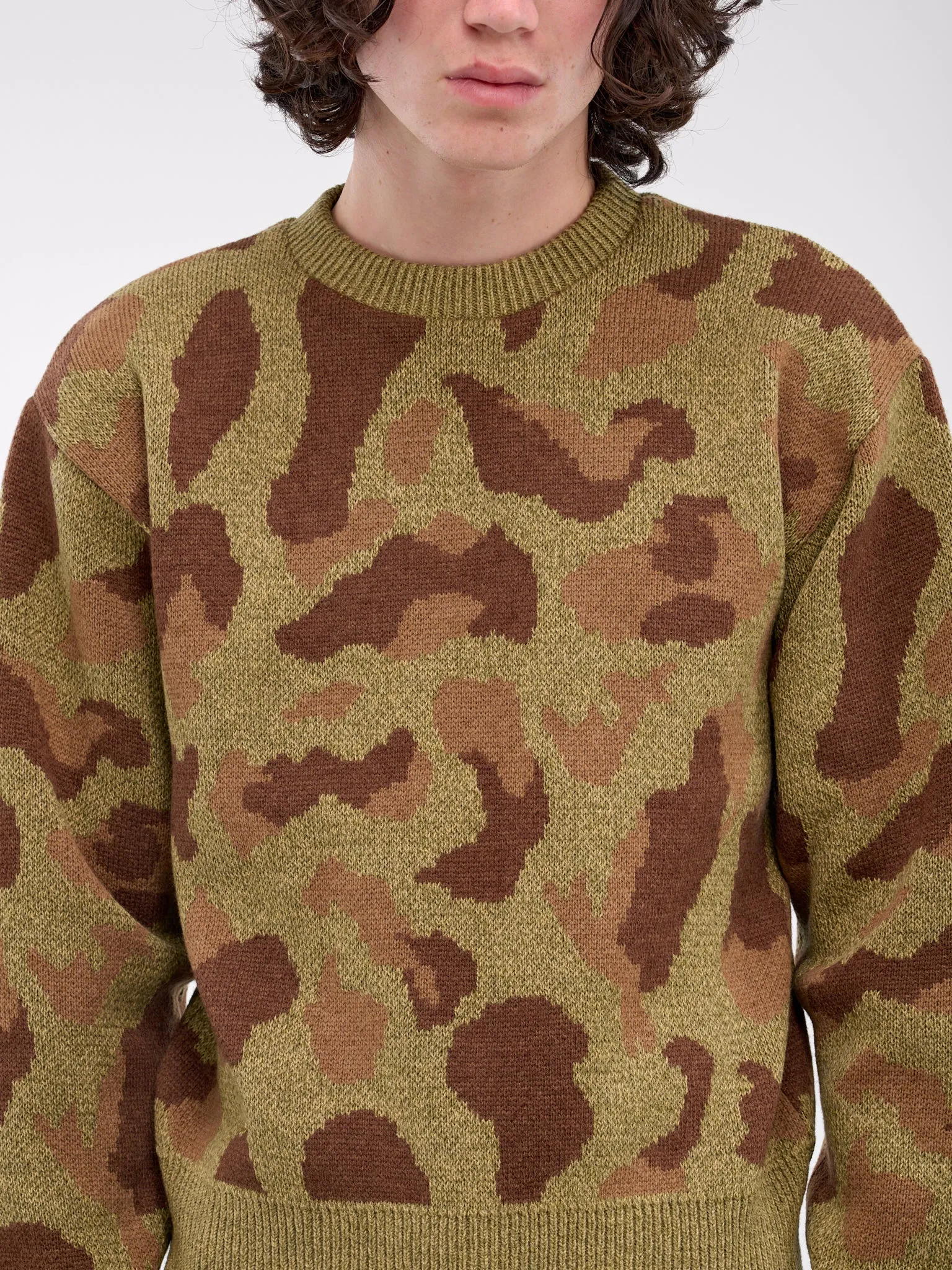 Camouflage Knit Sweater (K2411KN122-KHAKI)