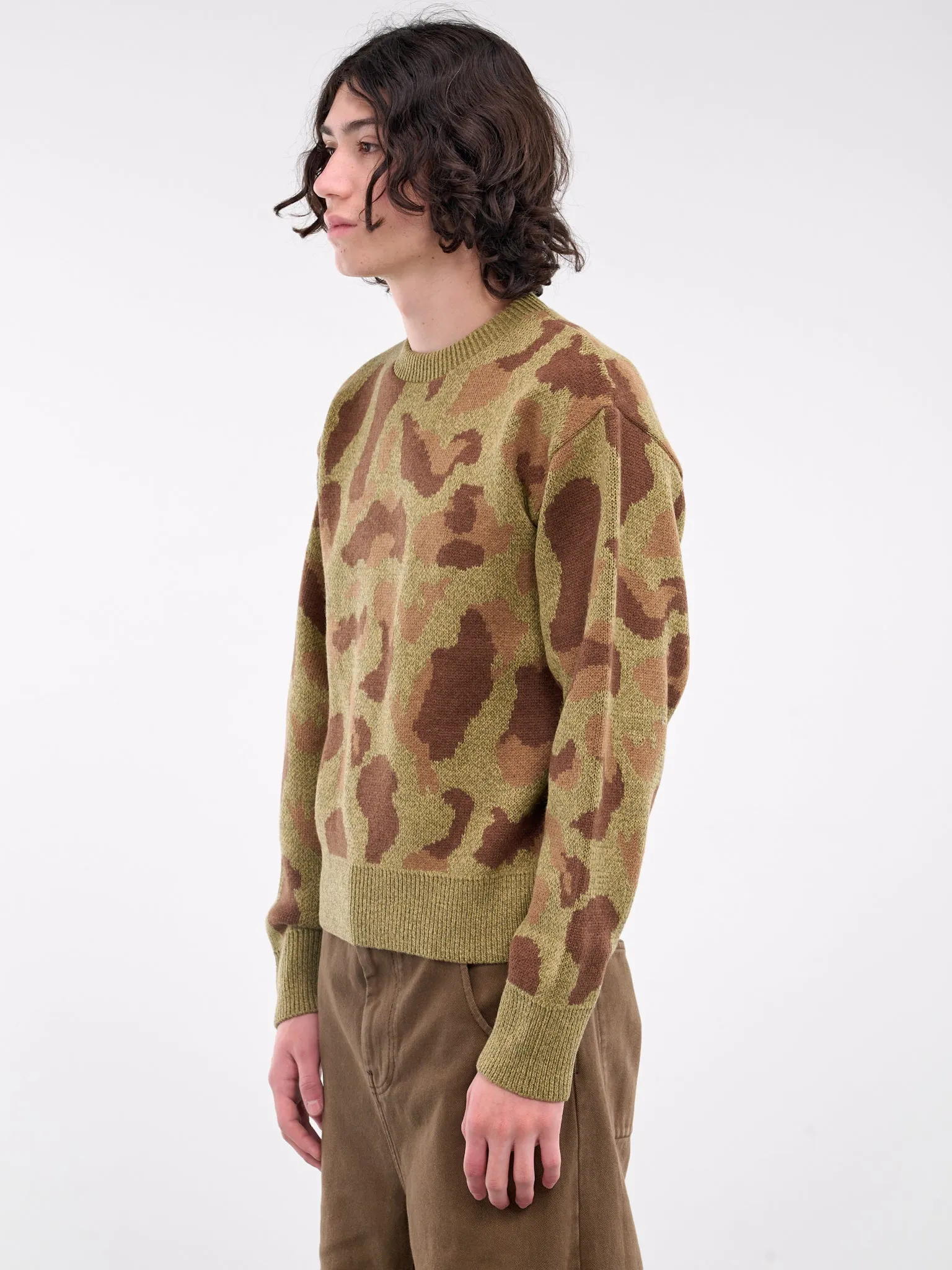 Camouflage Knit Sweater (K2411KN122-KHAKI)