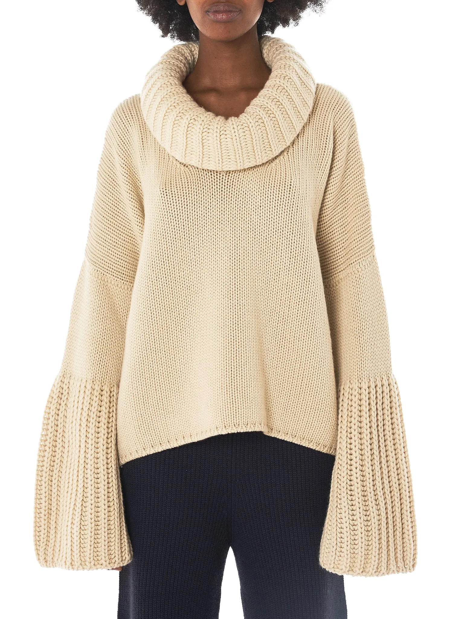 Courcheval Cashmere Turtleneck (AW3KS020-WHITE-GOLD)