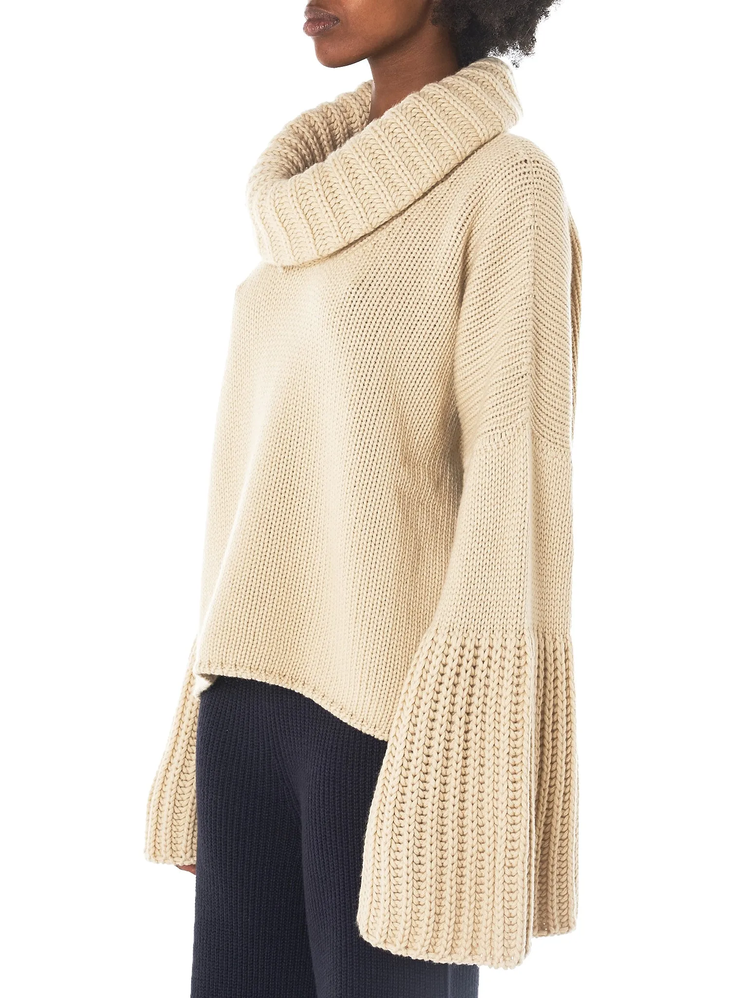 Courcheval Cashmere Turtleneck (AW3KS020-WHITE-GOLD)