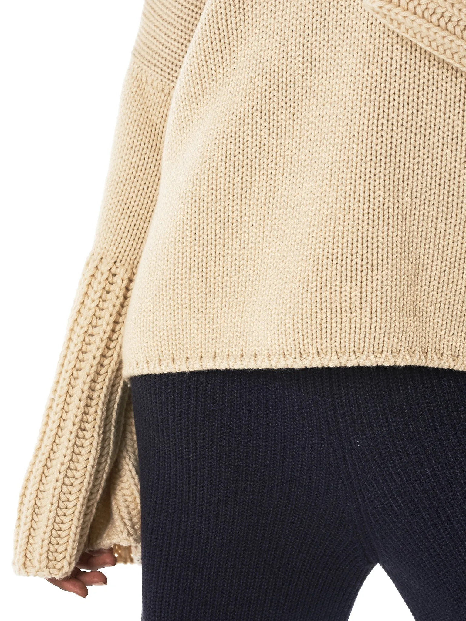 Courcheval Cashmere Turtleneck (AW3KS020-WHITE-GOLD)