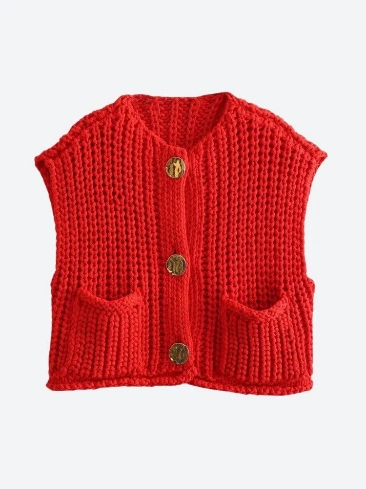 Crochet Sleeveless Cardigan