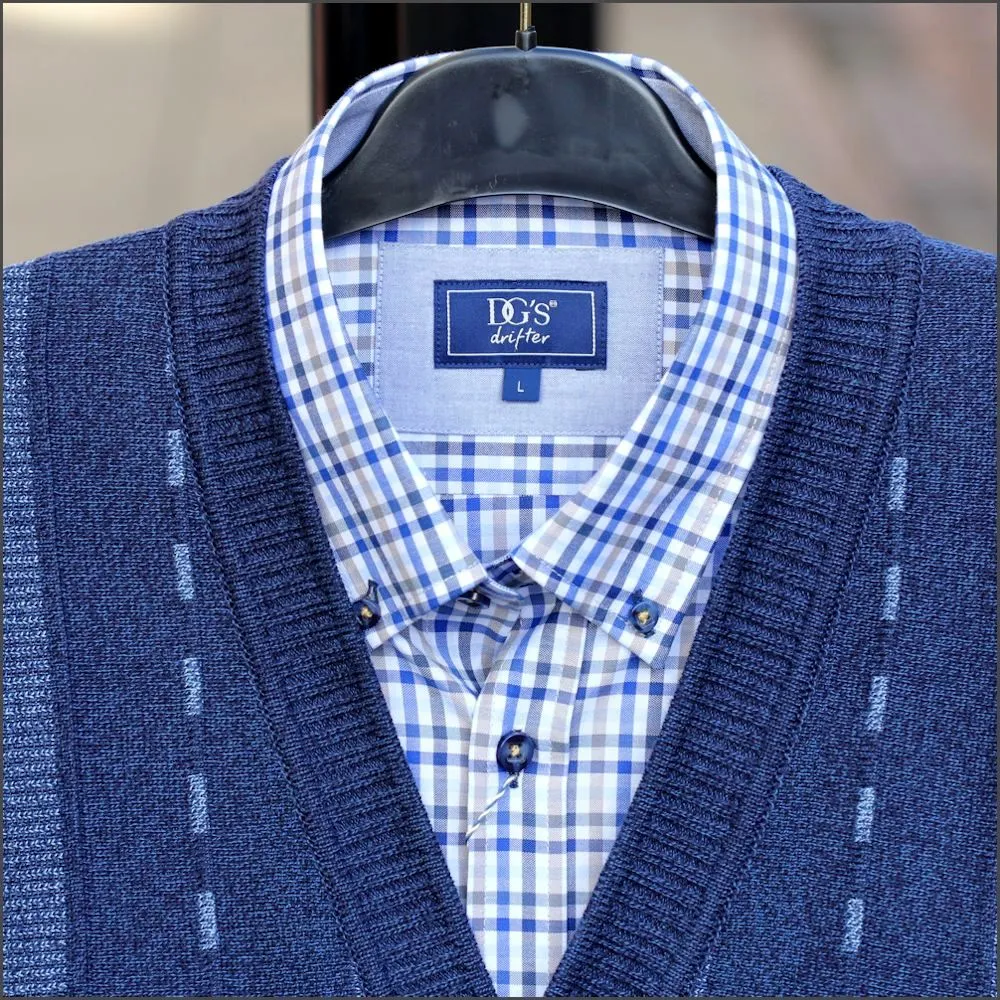 Dg's Dark Blue Pattern Cardigan^