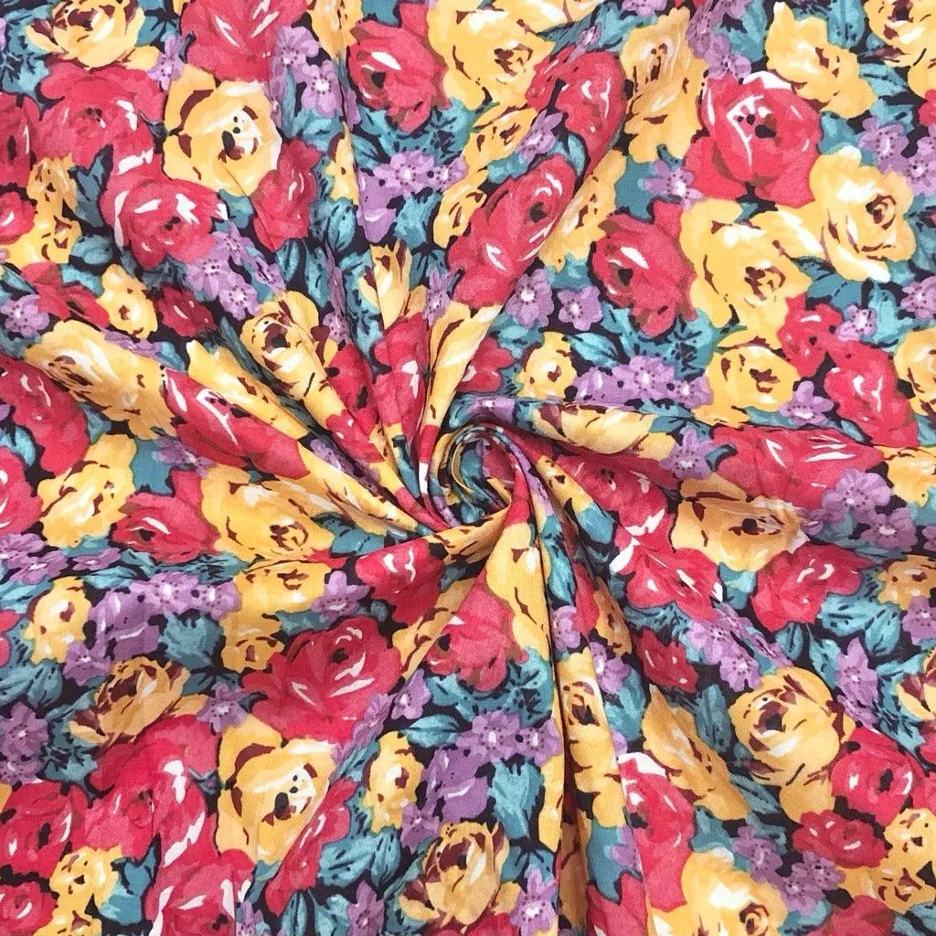 Elegant Roses Cotton Lawn Fabric