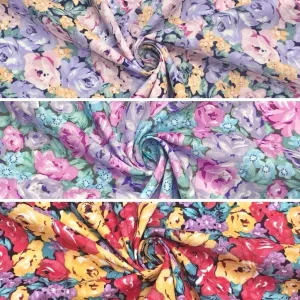 Elegant Roses Cotton Lawn Fabric