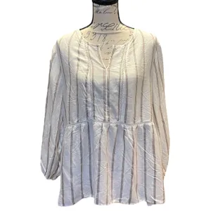 Fever Striped Babydoll Long Sleeve Tunic Size XX-Large