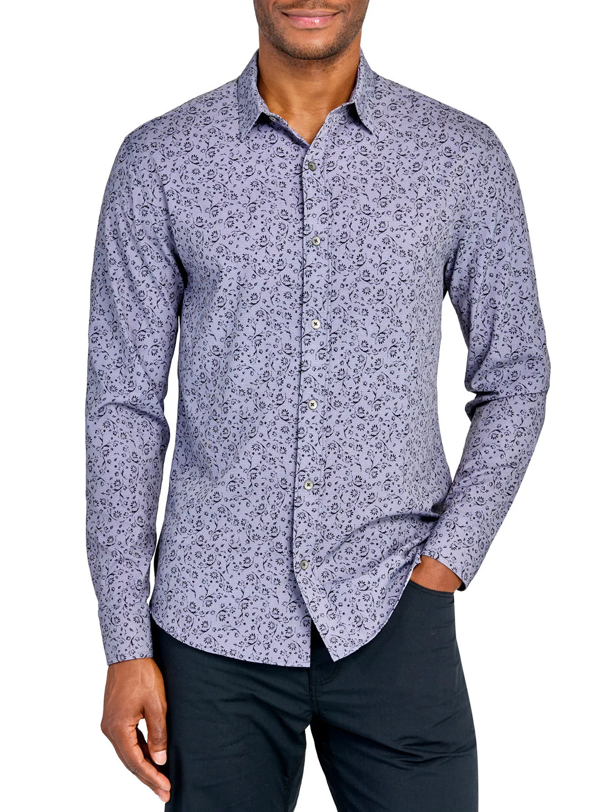 Floral Lines Long Sleeve Shirt