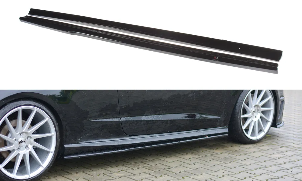 Maxton Design - SIDE SKIRTS DIFFUSERS AUDI S3 / A3 S-LINE 8V / 8V FL HATCHBACK