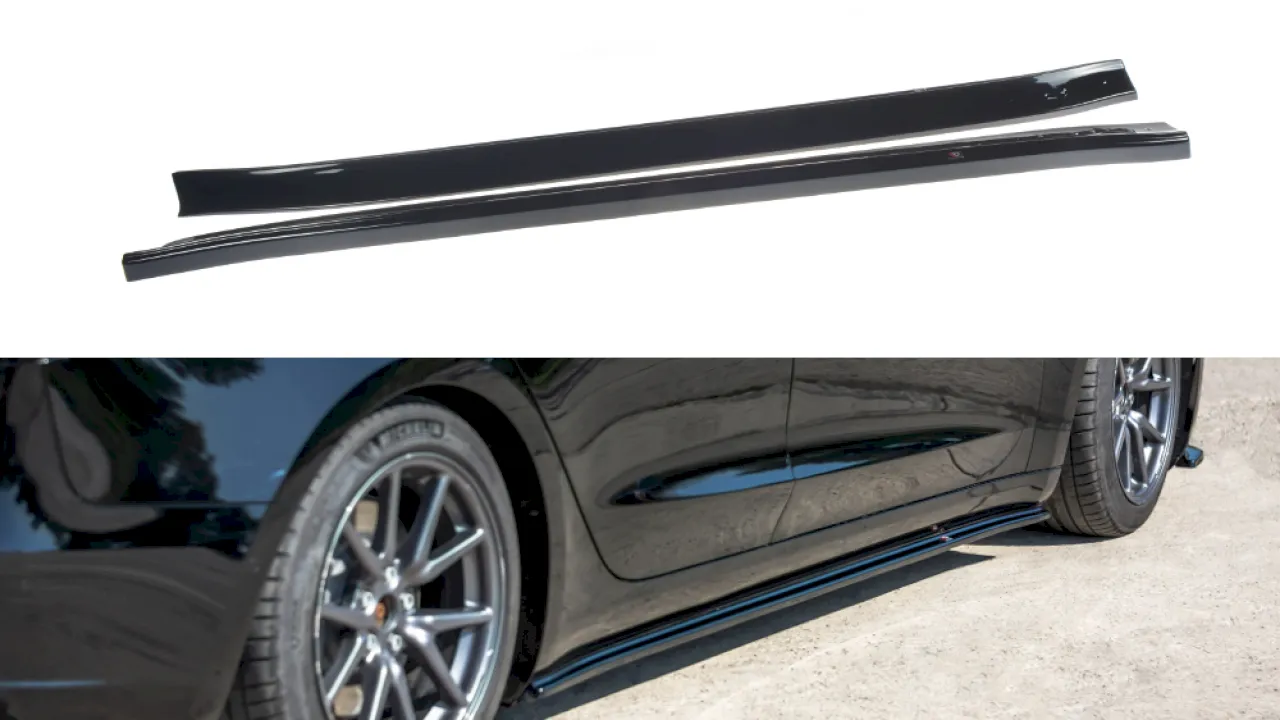 Maxton Design - SIDE SKIRTS DIFFUSERS TESLA MODEL 3 (2017-2023)