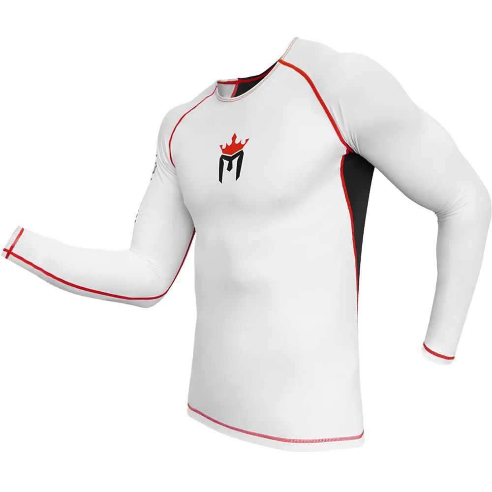 Meister Rush Long-Sleeve Rash Guard - White/Red