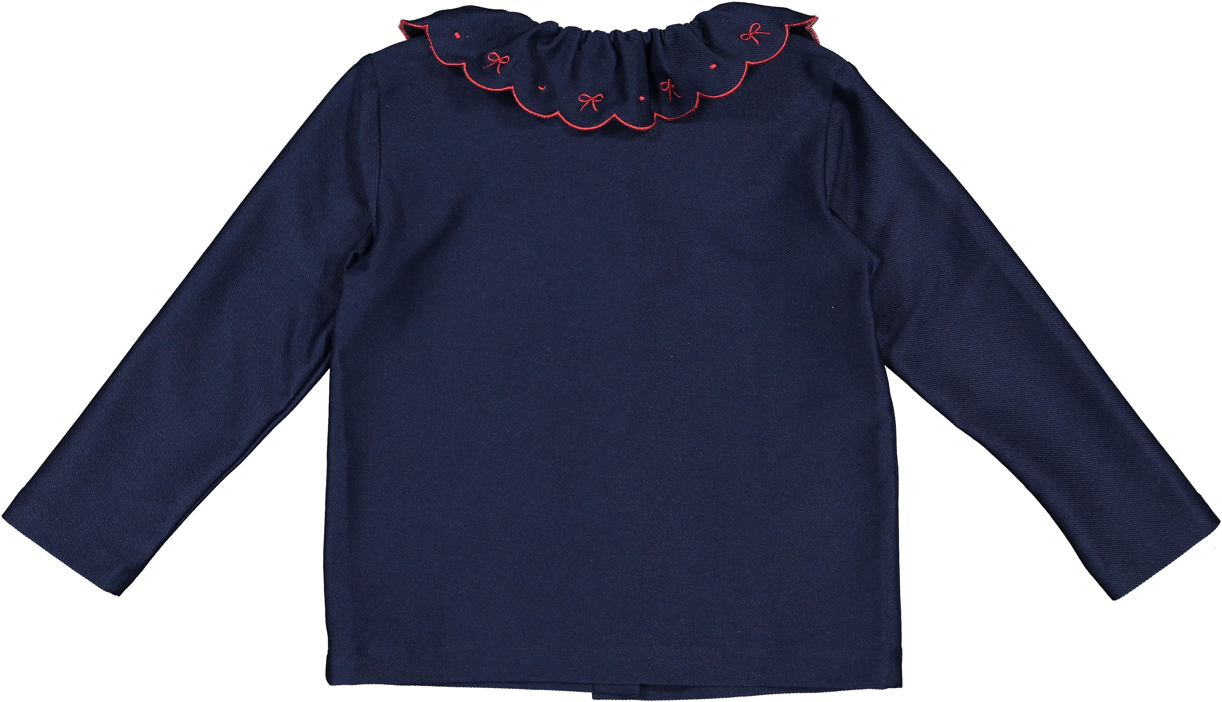 Navy Knit Red Bows Cardigan