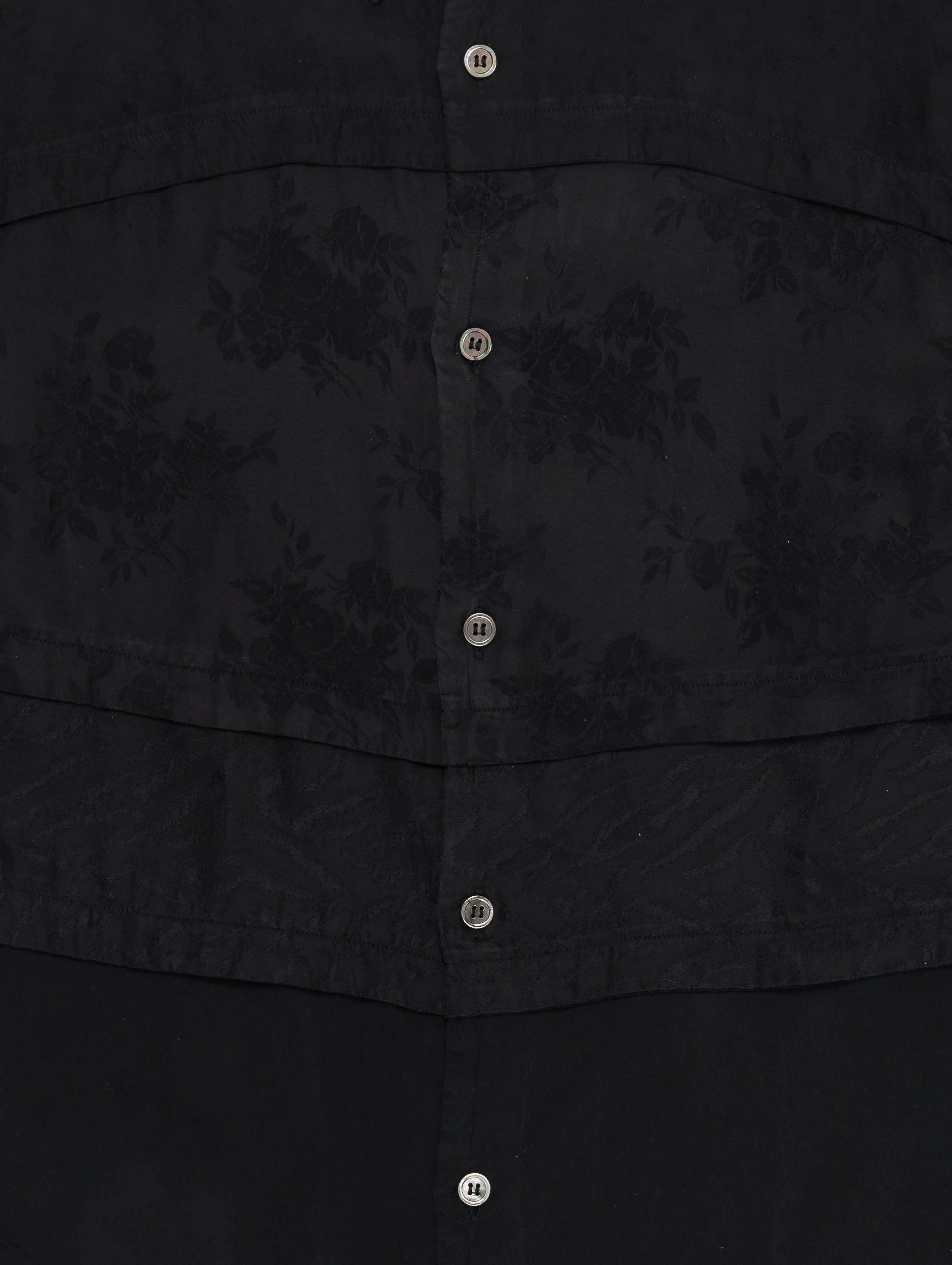 Panelled Cupro Floral Shirt