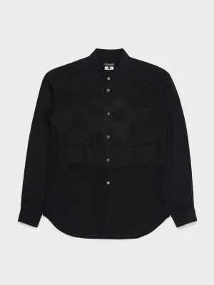 Panelled Cupro Floral Shirt