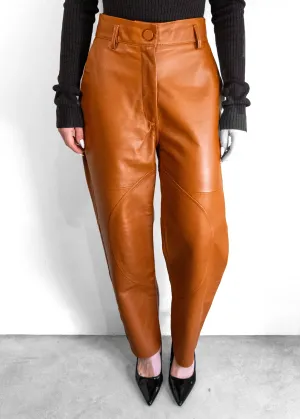 Petar Petrov High-rise Leather Trousers