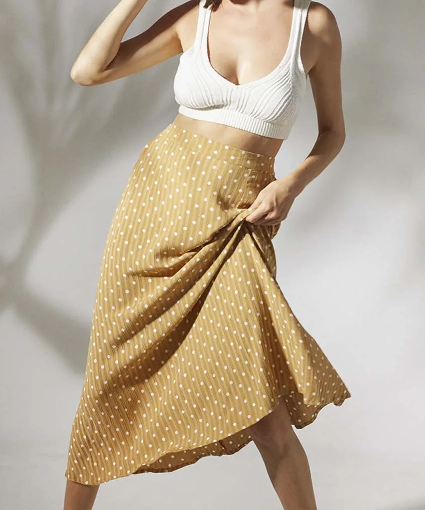 Philo Skirt Golden Polka Dot