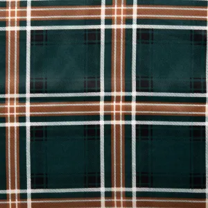 Printed Satin Velvet - CHARLOTTE - Plaids - Green