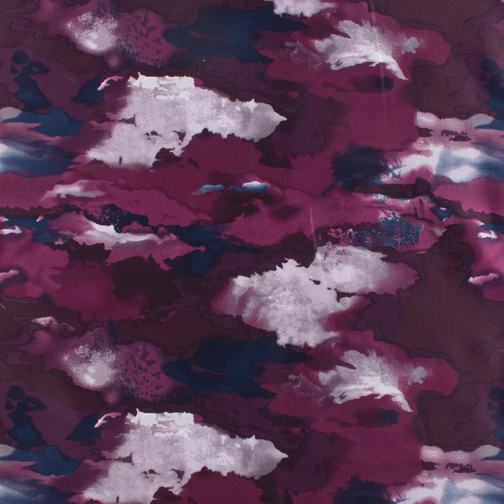 Printed Satin Velvet - ESTELLA - 004 - Plum