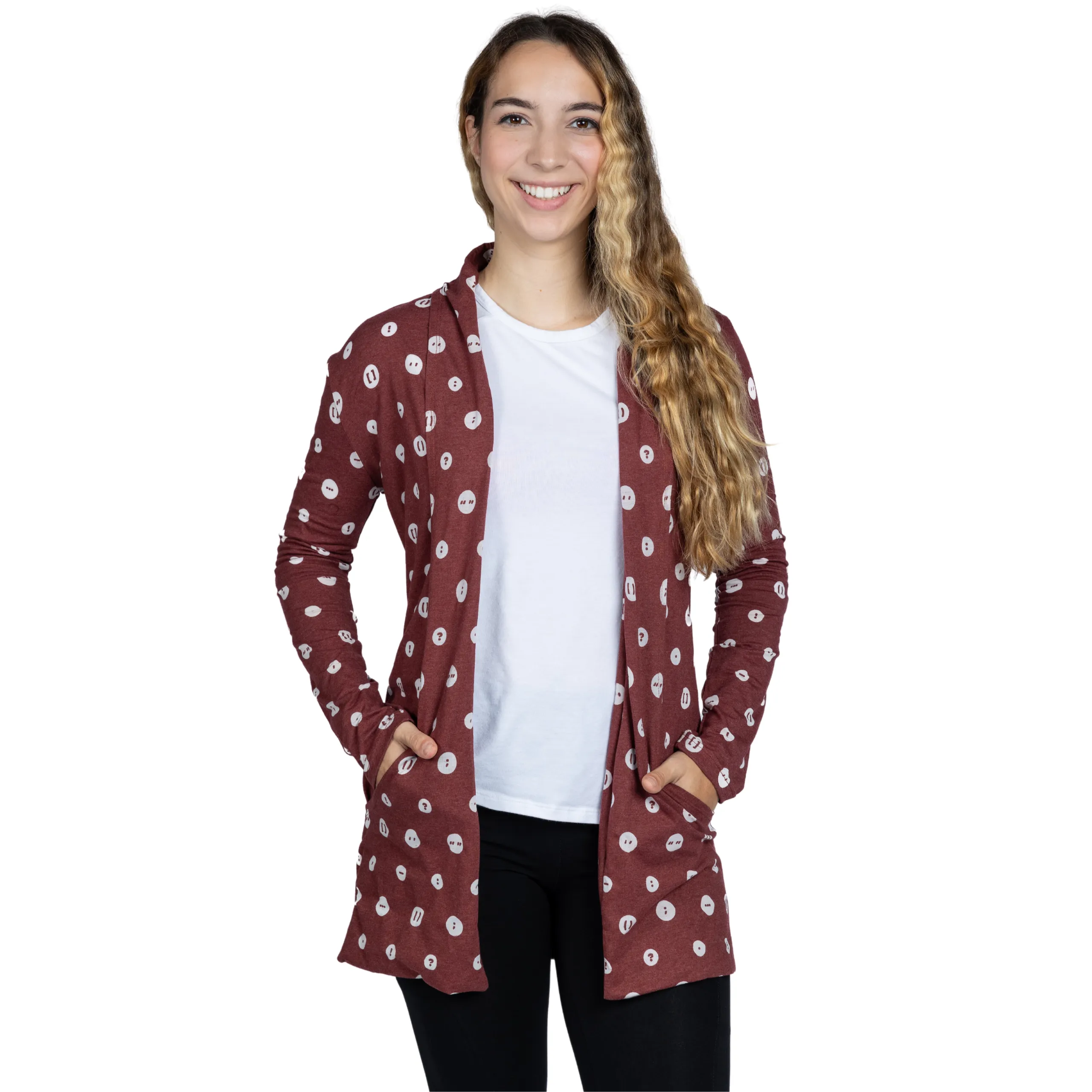 Punctuation Marks Burnout Cardigan