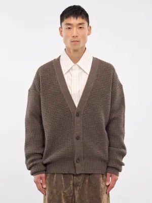 Relaxed Knit Cardigan (HMMZ75046A-HZ619-DARK-BROWN)