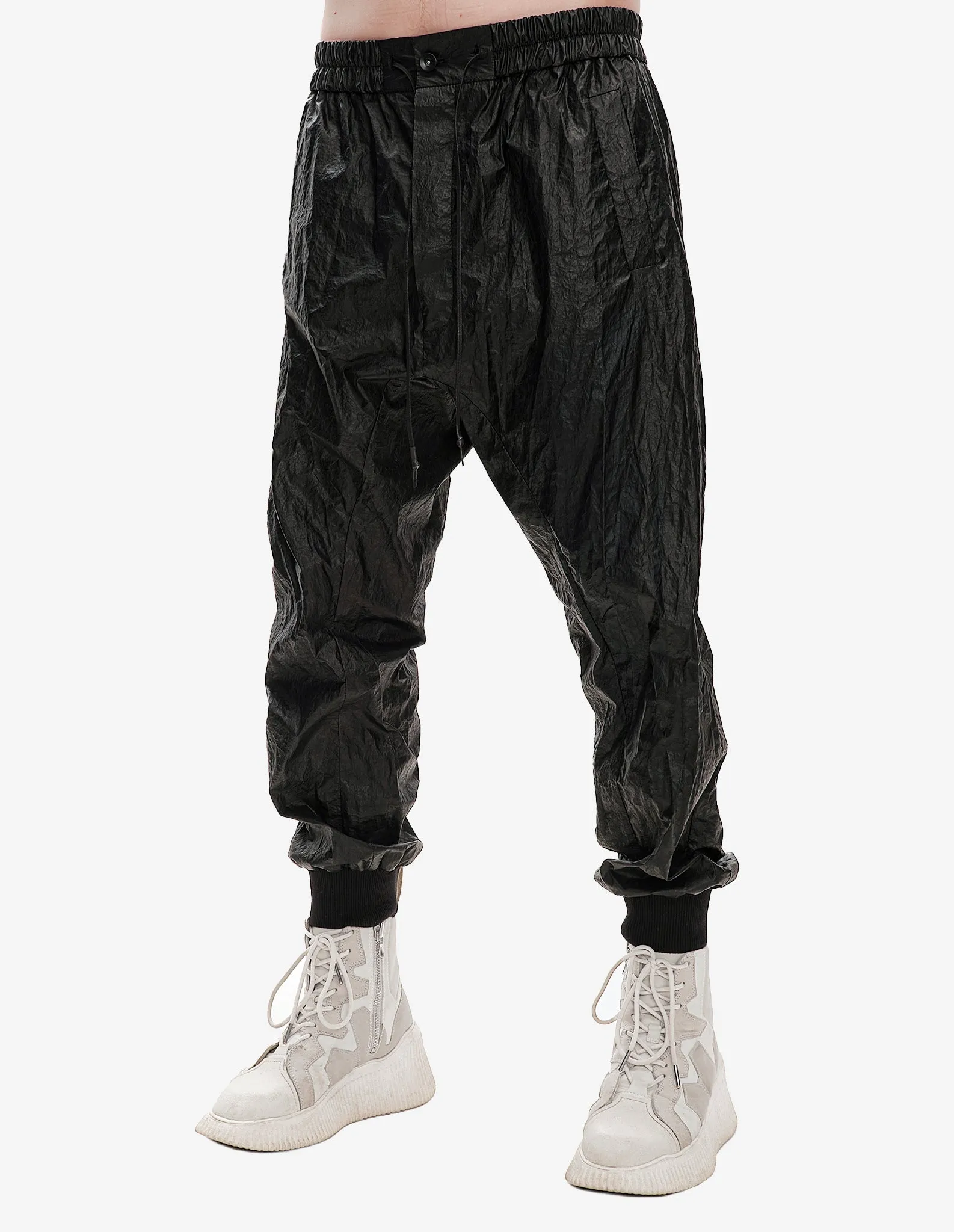 Rubber-Coated Nylon Joggers