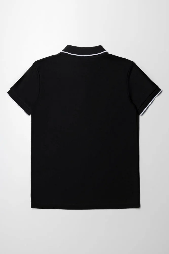 Short Sleeve Golfer Black