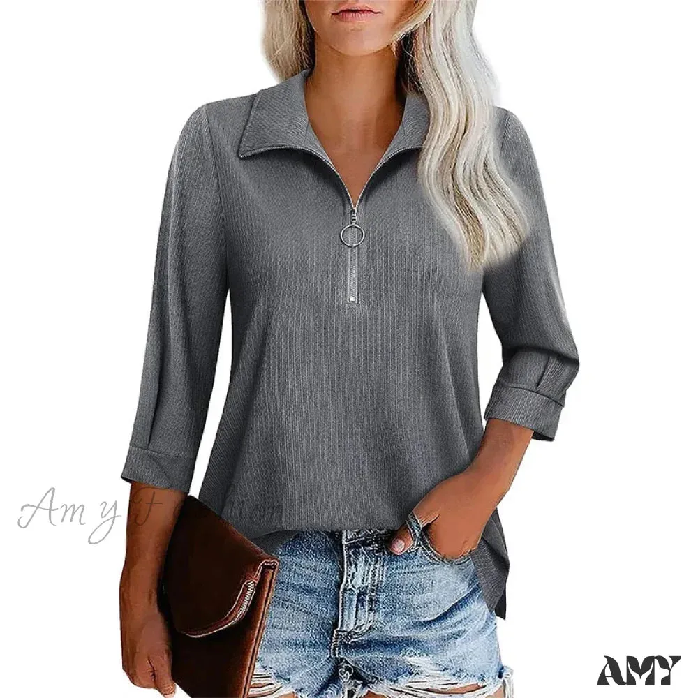 Solid Slim Oversized Elegant Youth Female Tops Blouses