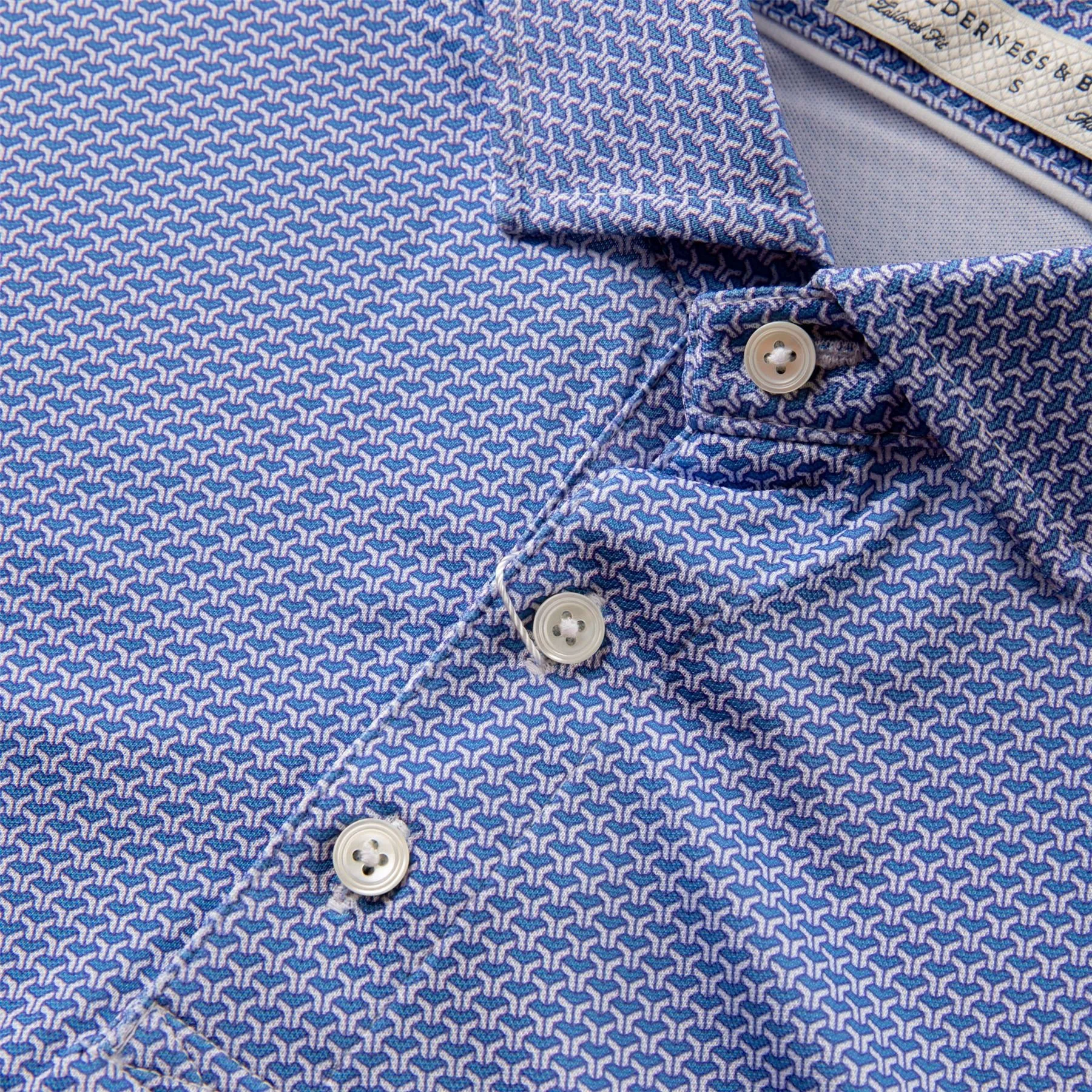 The Phelps Printed Polo Sankaty/White/Navy - AW23