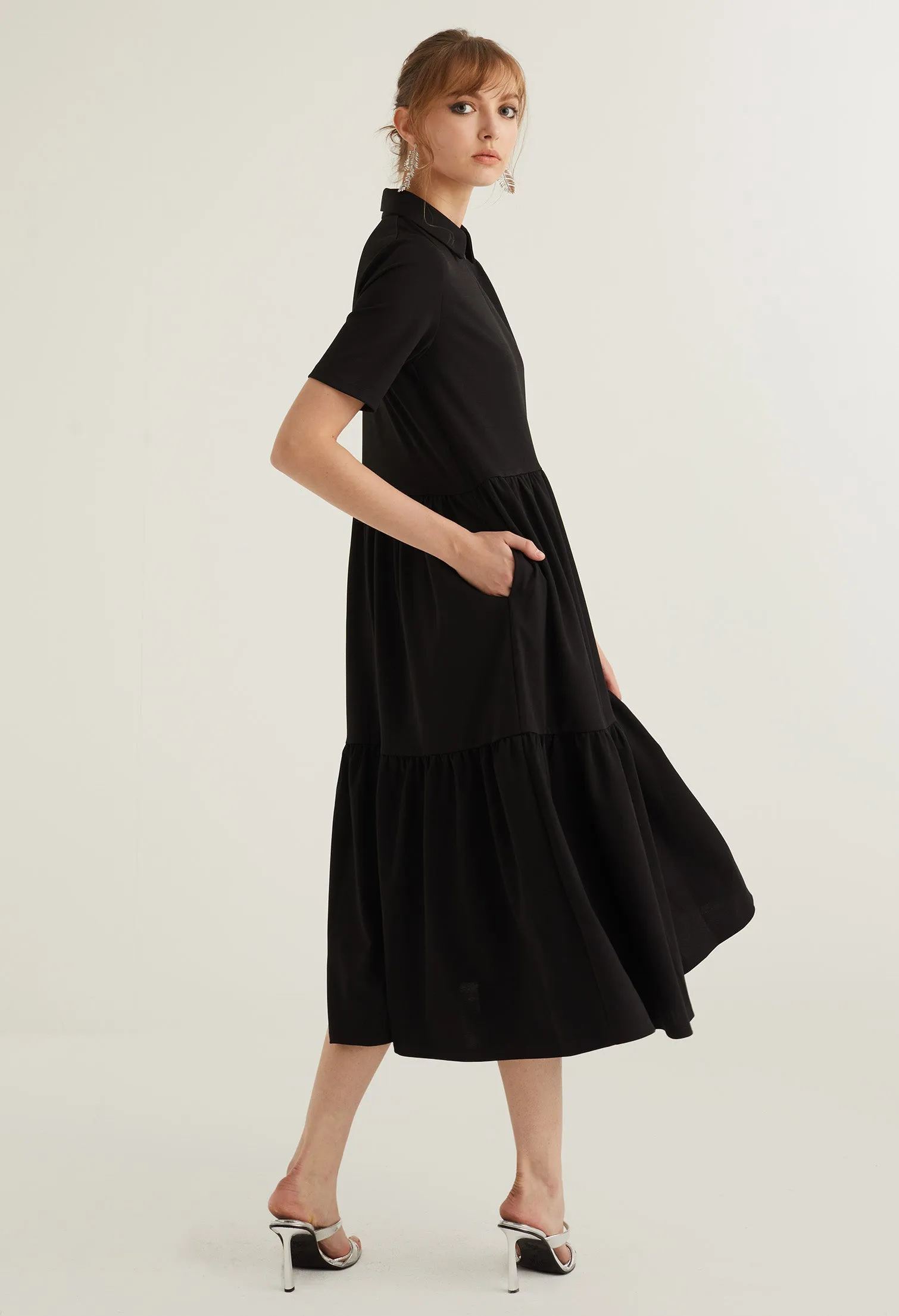 Two Tiered Midi Dress