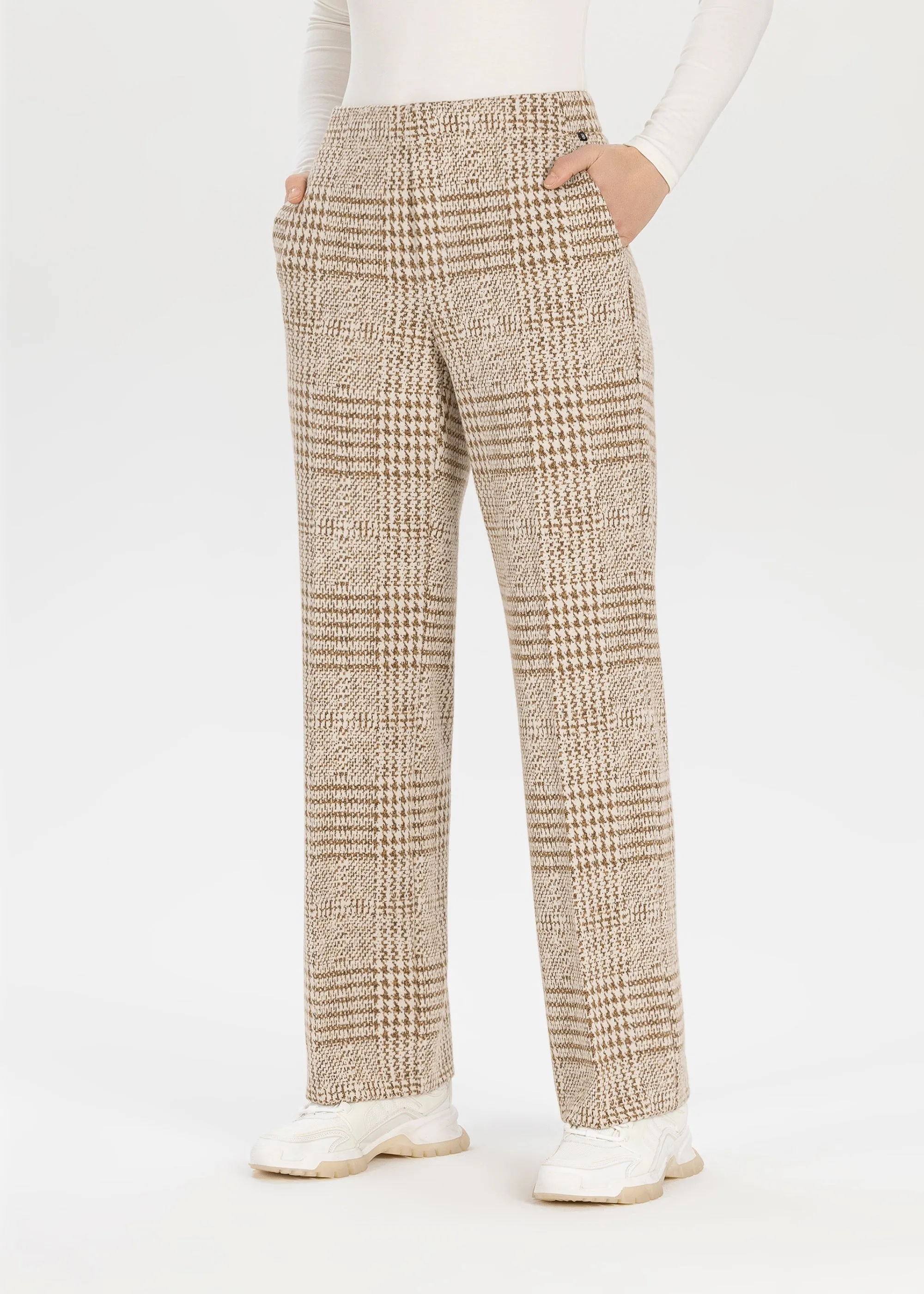 Whisper white plaid trousers