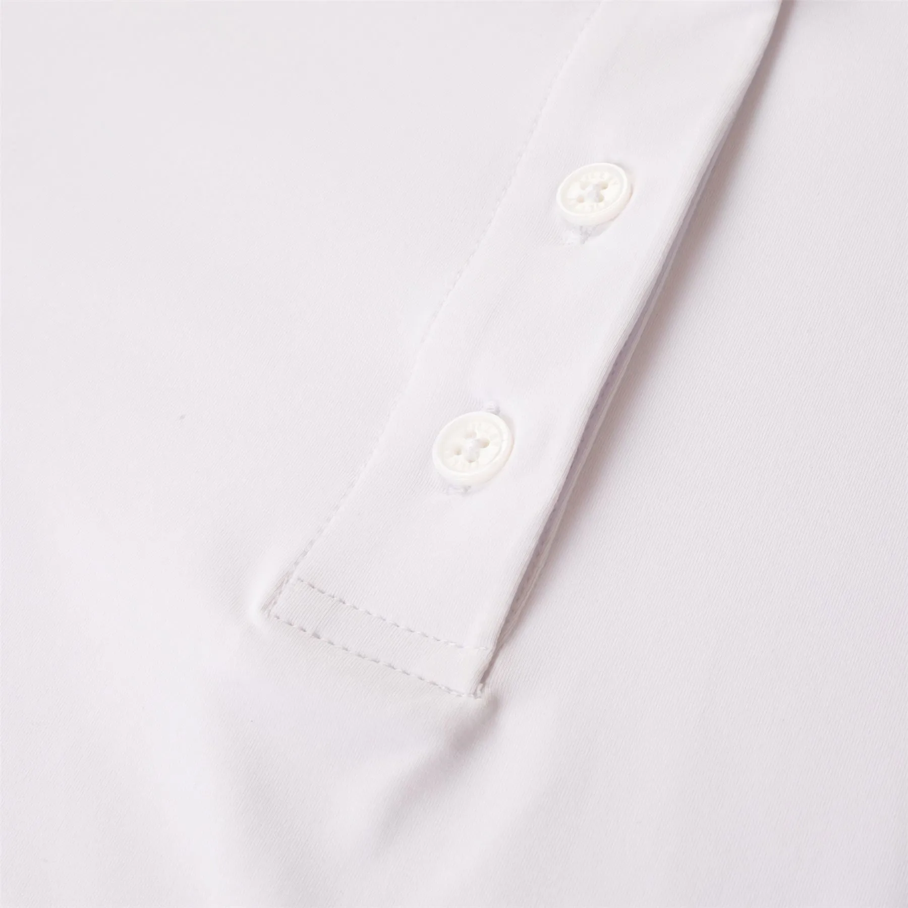 Womens LS Polo White - AW24