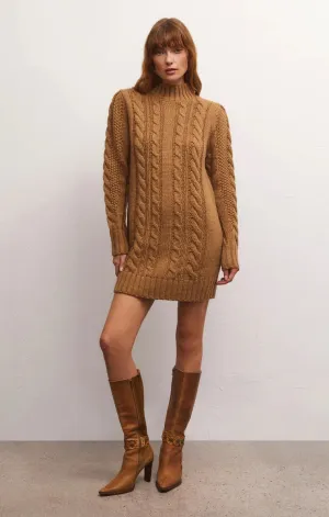 Z Supply Sage Cable Dress - CAMEL